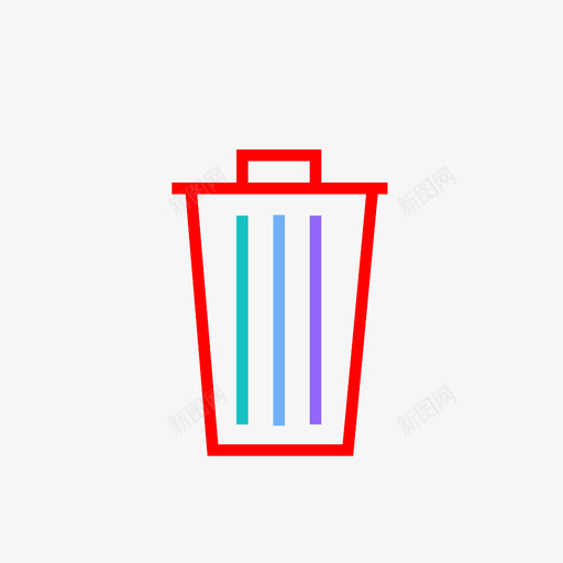 垃圾桶物品垃圾图标svg_新图网 https://ixintu.com 垃圾 垃圾桶 展品 材料 物品