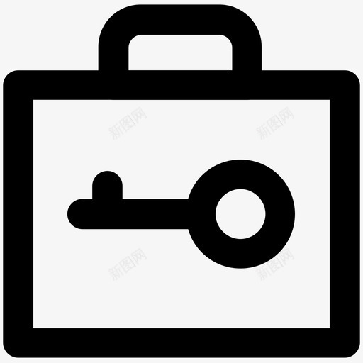 行李箱安全粗体线图标svg_新图网 https://ixintu.com 安全粗体线图标 行李箱