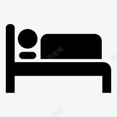 卧床困倦休息图标图标