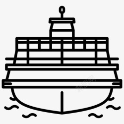 巴黎水船运输塞纳河图标高清图片
