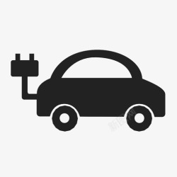 电动四轮车详情混合动力汽车道路机器图标高清图片