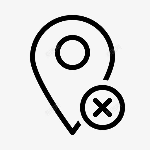 位置取消状态pin图标svg_新图网 https://ixintu.com pin 世界 位置取消 关闭 国家 地图 城市 平滑线地图 标记 状态 纸张