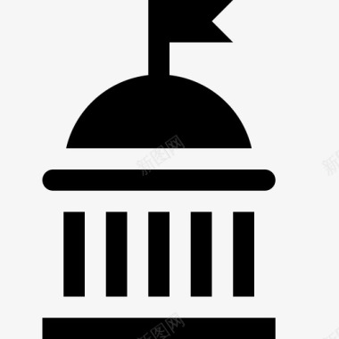 政府白宫华盛顿图标图标