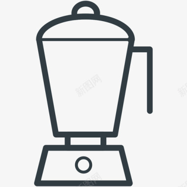 榨汁机食物线图标图标