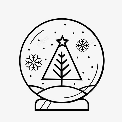 雪花球信物星星图标svg_新图网 https://ixintu.com 信物 圣诞树 圣诞装饰 星星 装饰 记忆 雪花 雪花球