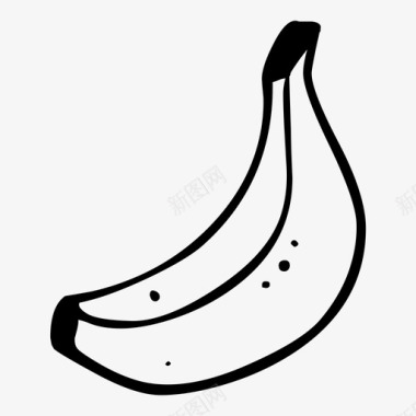 香蕉消耗品纤维图标图标