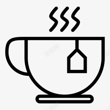 茶袋子咖啡因图标图标