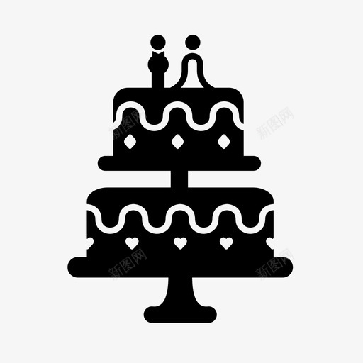 婚礼蛋糕漂亮结婚图标svg_新图网 https://ixintu.com 切割 婚礼蛋糕 庆祝 漂亮 甜点 结婚 鲜花