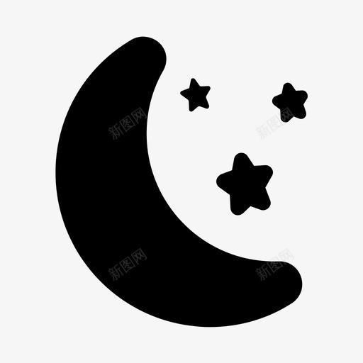 月亮和星星睡觉天空图标svg_新图网 https://ixintu.com 图表 夜晚 天空 月亮和星星 梦想 民族自豪感 睡觉 观察