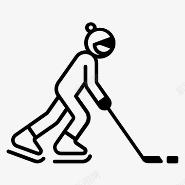 冰球运动滑梯图标图标