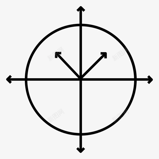 圆科学出图标svg_新图网 https://ixintu.com 出 向量 圆 数学 科学 科学和研究 箭头 线 轴