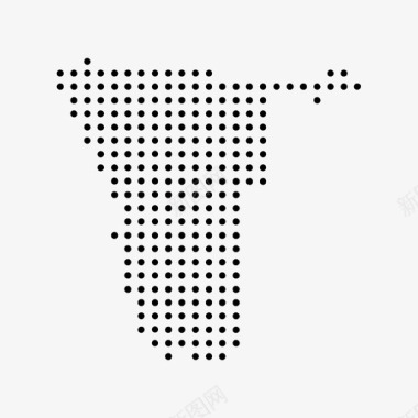 纳米比亚富纳地图图标图标