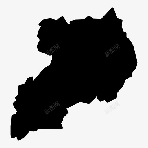 乌干达内陆维多利亚湖图标svg_新图网 https://ixintu.com 世界地图字形 东非 乌干达 位置 内陆 国家 地图 大猩猩 导航 河马 维多利亚湖