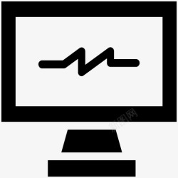 心电向量生命体征监护仪观众电视图标高清图片