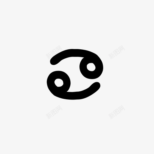 巨蟹座占星术财富图标svg_新图网 https://ixintu.com 占星术 巨蟹座 星座 行星 财富