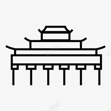 佛教寺庙寺庙宗教图标图标