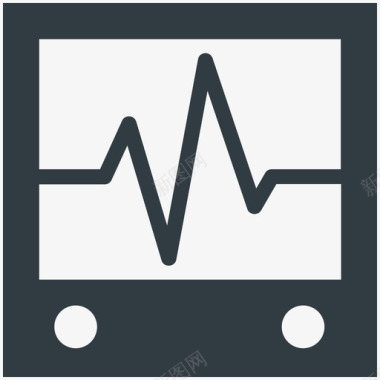 心电图机医疗健康冷标图标图标