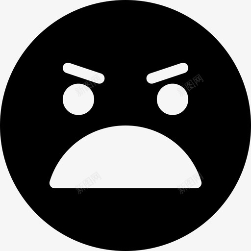 愤怒生气脸图标svg_新图网 https://ixintu.com 大叫 恼怒 愤怒 生气 脸 表情 表情符号 表情符号实心图标