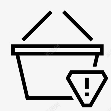 购物篮提醒桶图标图标