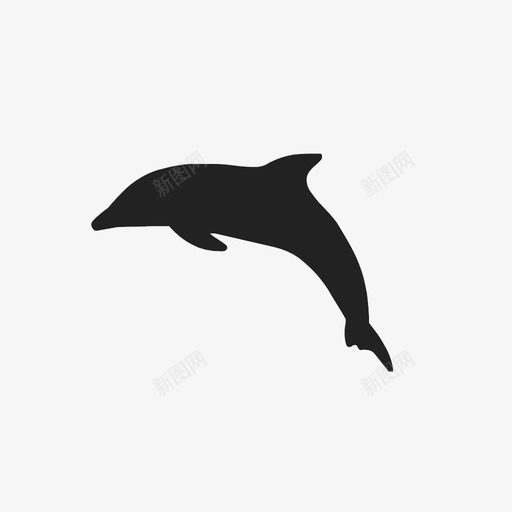 海豚游泳形状图标svg_新图网 https://ixintu.com 动物 友好 哺乳动物 形状 水 海洋 海豚 游戏 游泳 鱼