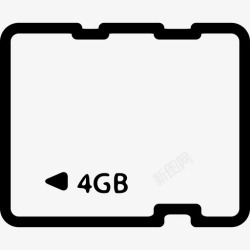 4GB4Gb卡工具和用具移动电话图标高清图片