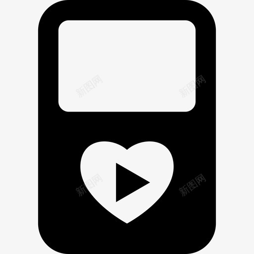 带心脏按钮工具和器具心跳的Ipod图标svg_新图网 https://ixintu.com 工具和器具 带心脏按钮 心跳的Ipod