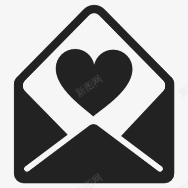 情人节公开信情书图标图标
