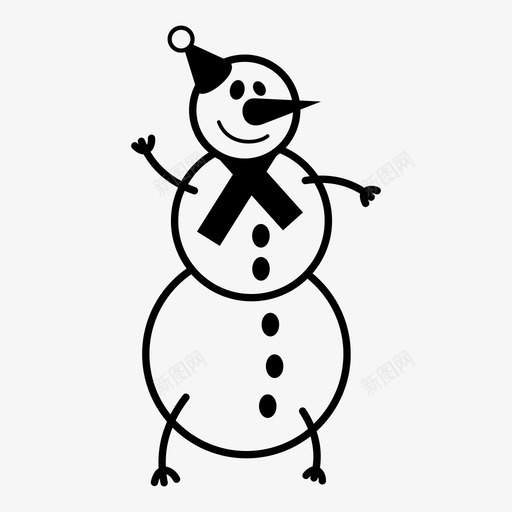 雪人类型天空图标svg_新图网 https://ixintu.com 云 冬天 圣诞节 天空 新年 气体 气象 类型 雪人