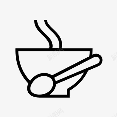汤碗馅饼食品图标图标