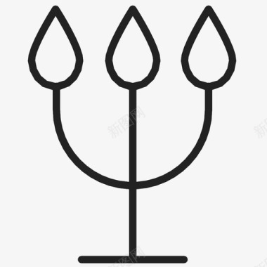 蜡烛明亮的烛台图标图标