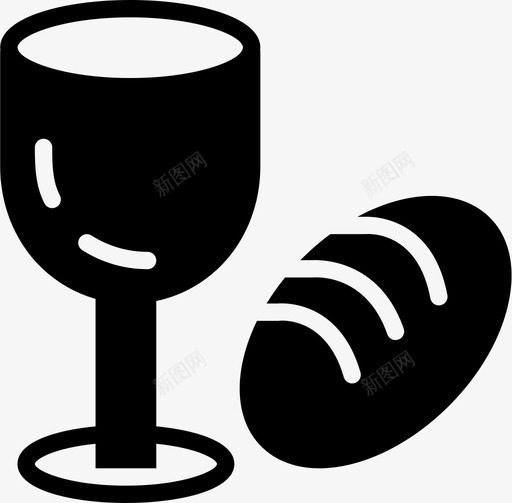 酒和面包假日图标svg_新图网 https://ixintu.com 假日 酒和面包