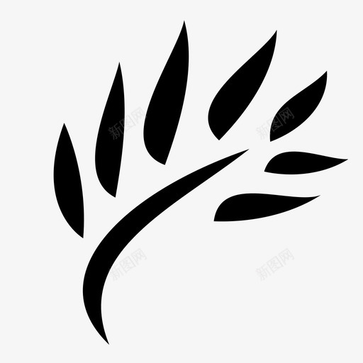 枝叶自然图标svg_新图网 https://ixintu.com 叶 和平 枝 树 植物 自然