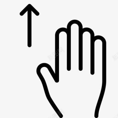四个手指向上滑动向上滑动遮挡图标图标