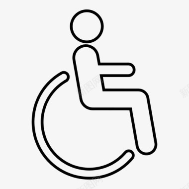 轮椅厕所卫生间图标图标