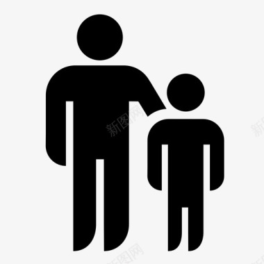 儿童保育保姆家庭图标图标
