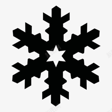 雪花形状融化图标图标