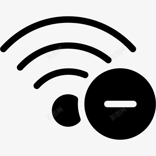 删除wifi撤消重置图标svg_新图网 https://ixintu.com 删除 删除wifi 忘记 撤消 擦除 无线 网络实心图标 连接 通信 重置