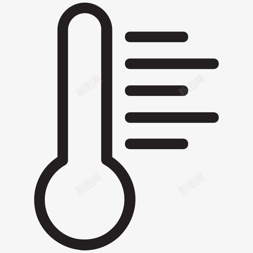 温度计玻璃量具图标svg_新图网 https://ixintu.com 水银温度计 温度 温度计 玻璃 网络和用户界面图标 量具 金属