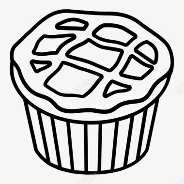 松饼苹果蛋糕图标图标