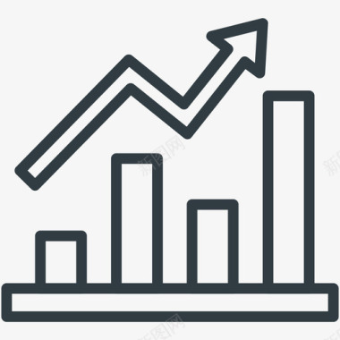 成长图搜索引擎优化和网络营销线图标图标