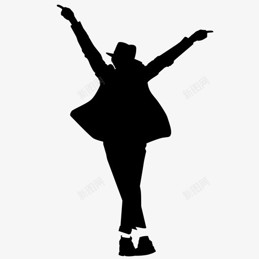 墙外表演流行图标svg_新图网 https://ixintu.com 剪影 墙外 态度 流行 王者之王 舞蹈 表演 迈克尔杰克逊 音乐