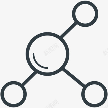 分子结构搜索引擎优化与网络营销线图标图标