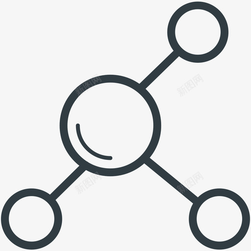 分子结构搜索引擎优化与网络营销线图标svg_新图网 https://ixintu.com 分子结构 搜索引擎优化与网络营销矢量线图标