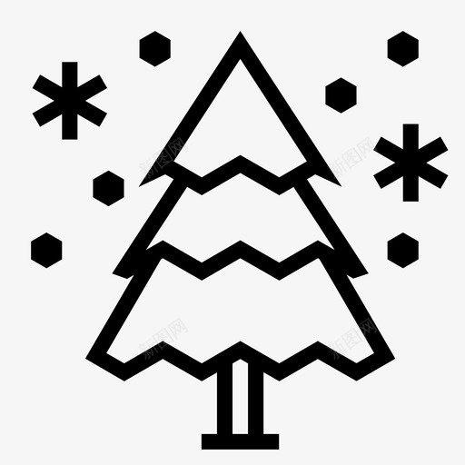 冬松树雪图标svg_新图网 https://ixintu.com 假日 冬松 圣诞节 展示件 有棱角的节日 材料 树 物品 雪