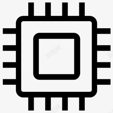 处理器芯片amd微处理器图标图标