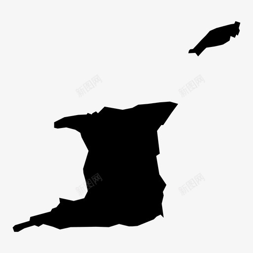 特立尼达和多巴哥加勒比海国家图标svg_新图网 https://ixintu.com 世界地图字形 位置 加勒比海 国家 地图 导航 小 岛屿 特立尼达和多巴哥