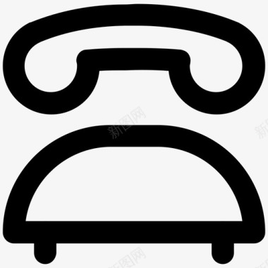 电话酒店粗体线图标图标