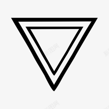 三角形向下白色视频图标图标