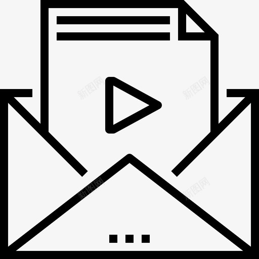 视频消息记录接收图标svg_新图网 https://ixintu.com 传入 信件 接收 新建 电子邮件 监视 视频消息 记录 邮件 项目管理