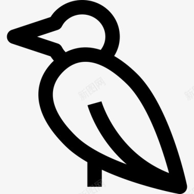 鸭鸟轮廓动物图标图标